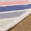 Deerlux Handwoven Multicolored Abstract Stripes Wool Flatweave Kilim Rug, 2' x 3' QI003930.XXS